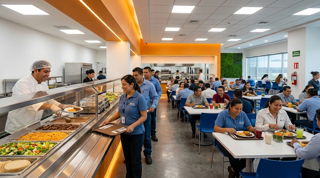 Comedor industrial Mesón Delta operado en planta