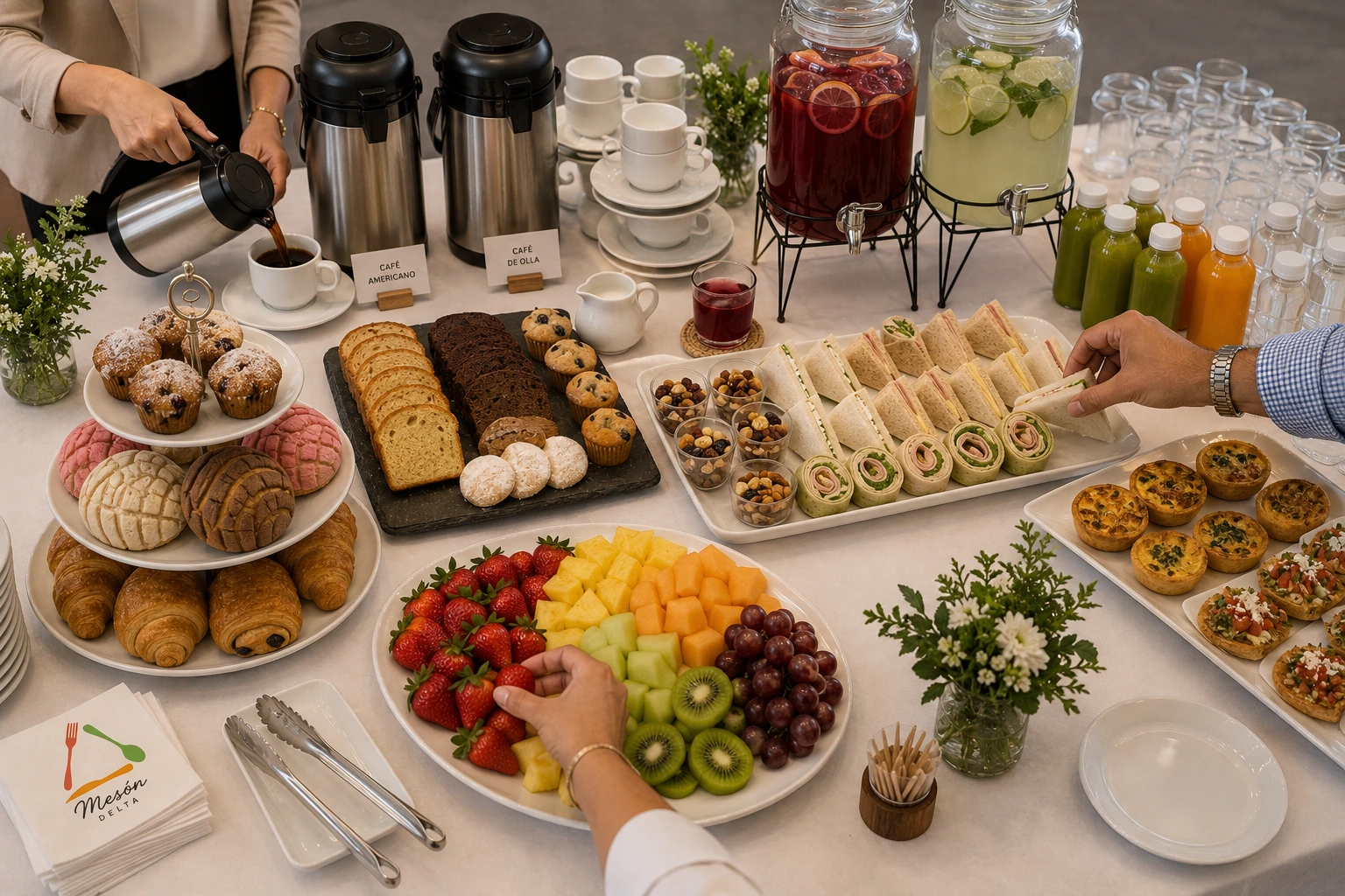 Catering empresarial Mesón Delta para eventos corporativos