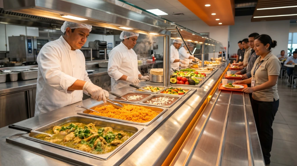 Comedor industrial Mesón Delta operando en planta