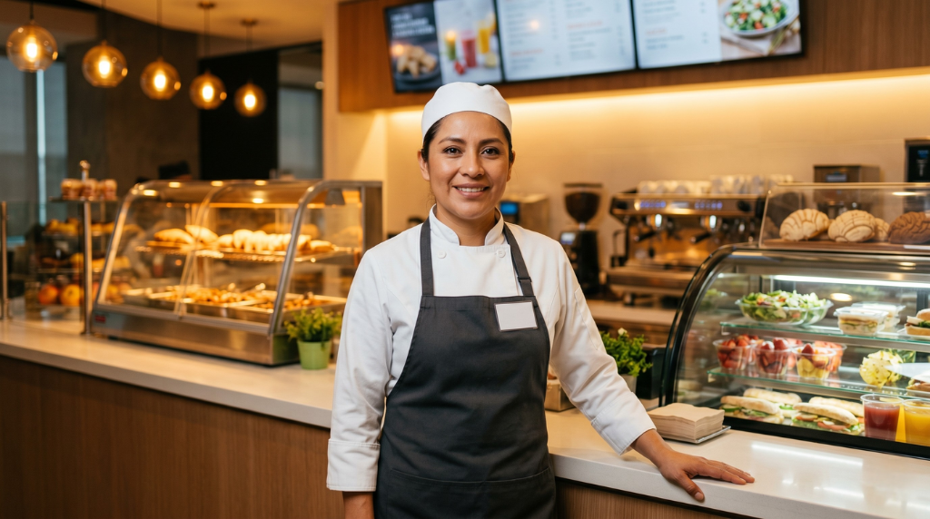 Cafetería institucional Mesón Delta operada para escuelas, universidades y empresas